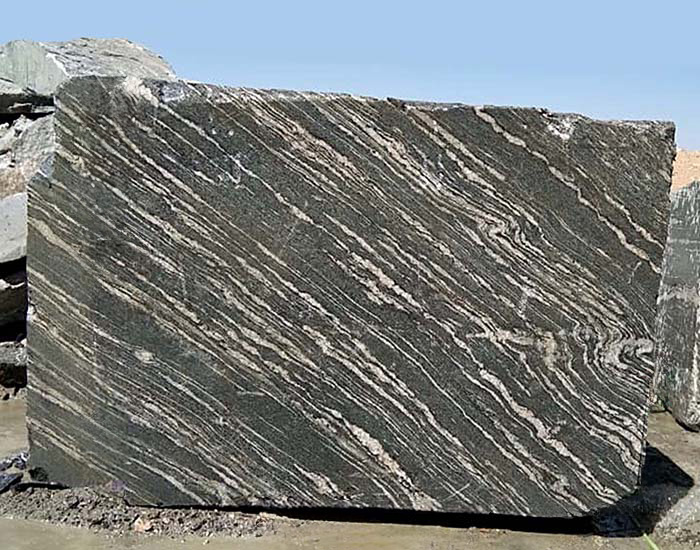 Zebra black granite block