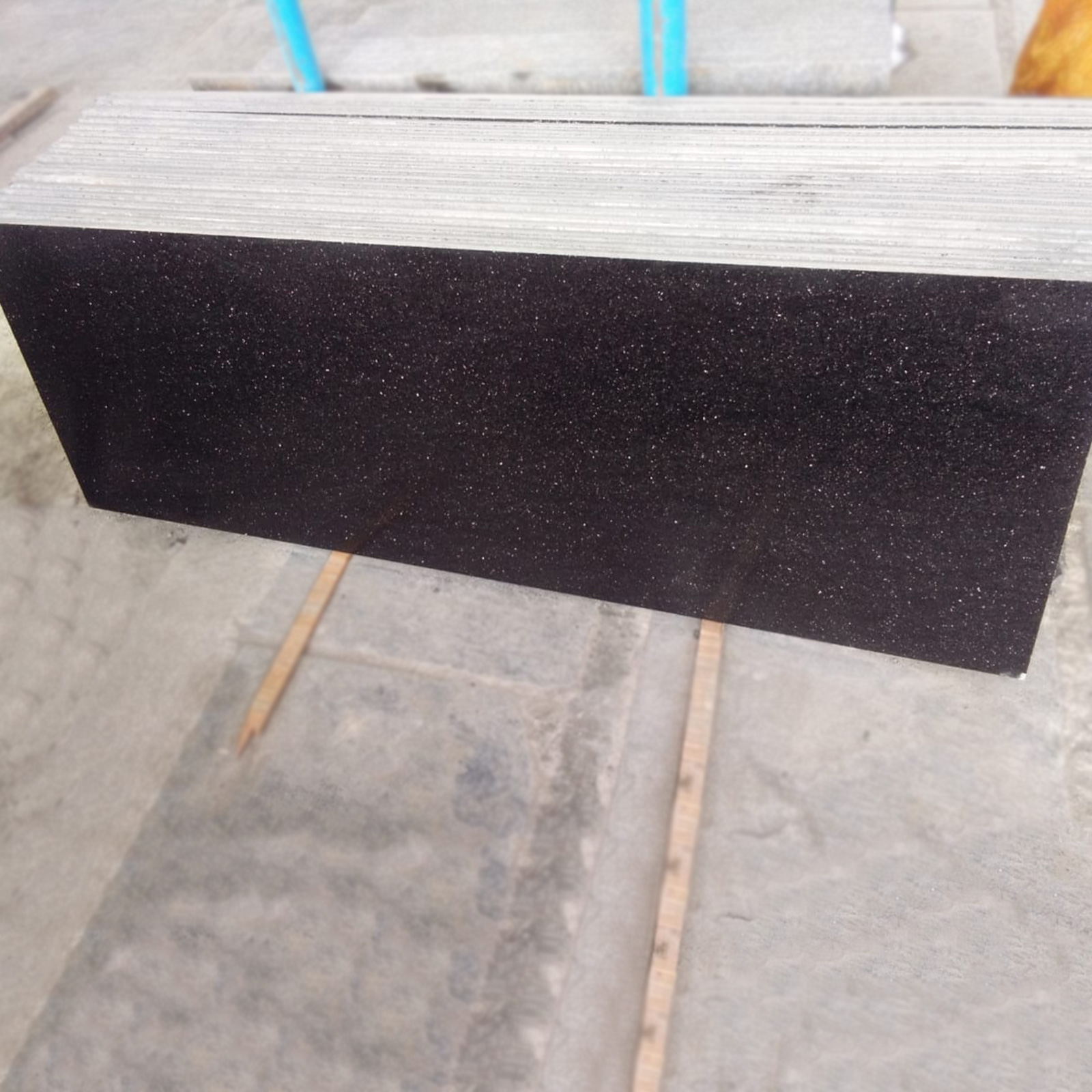 Black galaxy granite cutter slabs