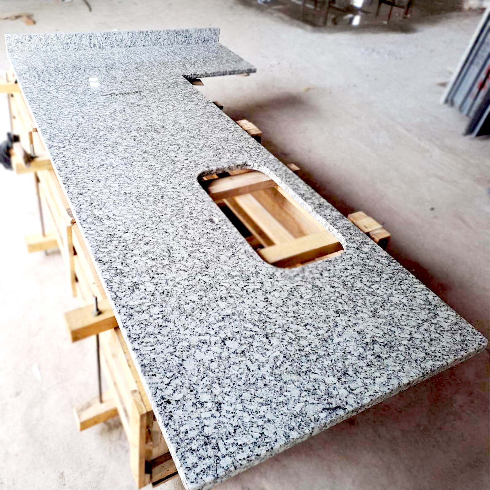 P white granite counter tops