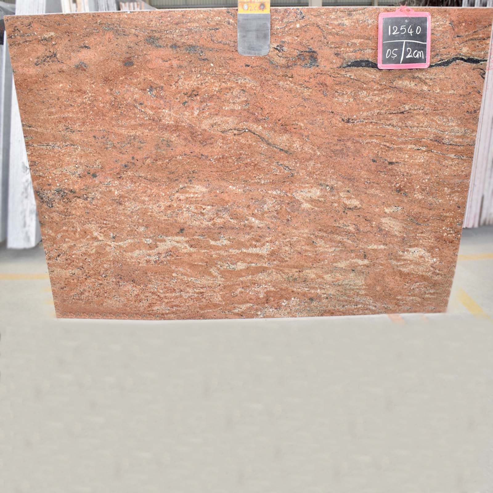 Rose wood granite gangsaw slab