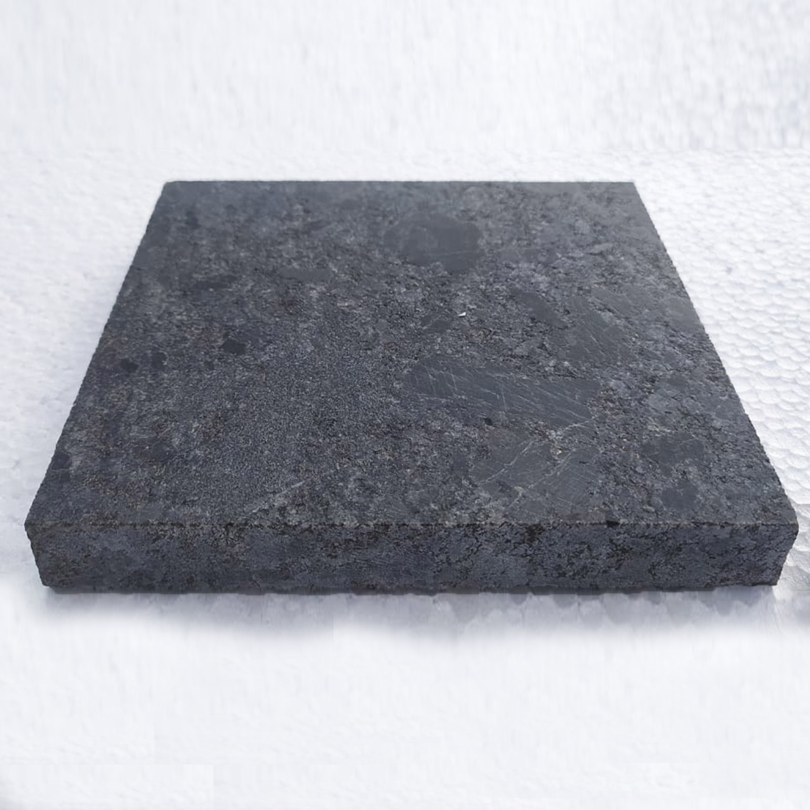 Steel grey granite leather finish