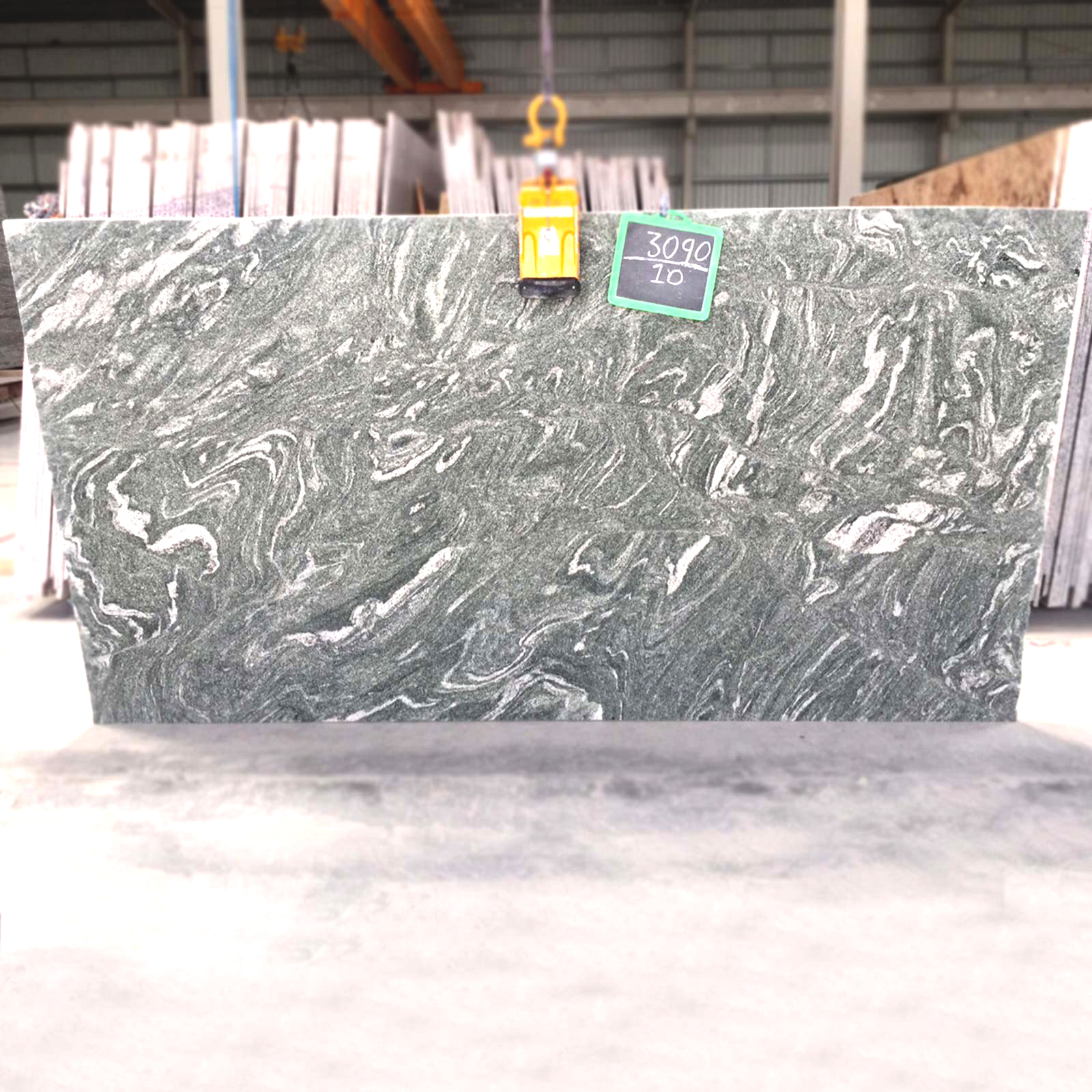 Kuppam green granite gangsaw slab