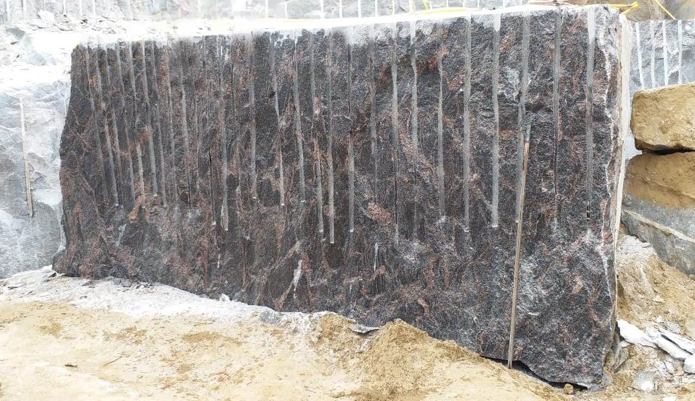 Himalayan blue granite rough block