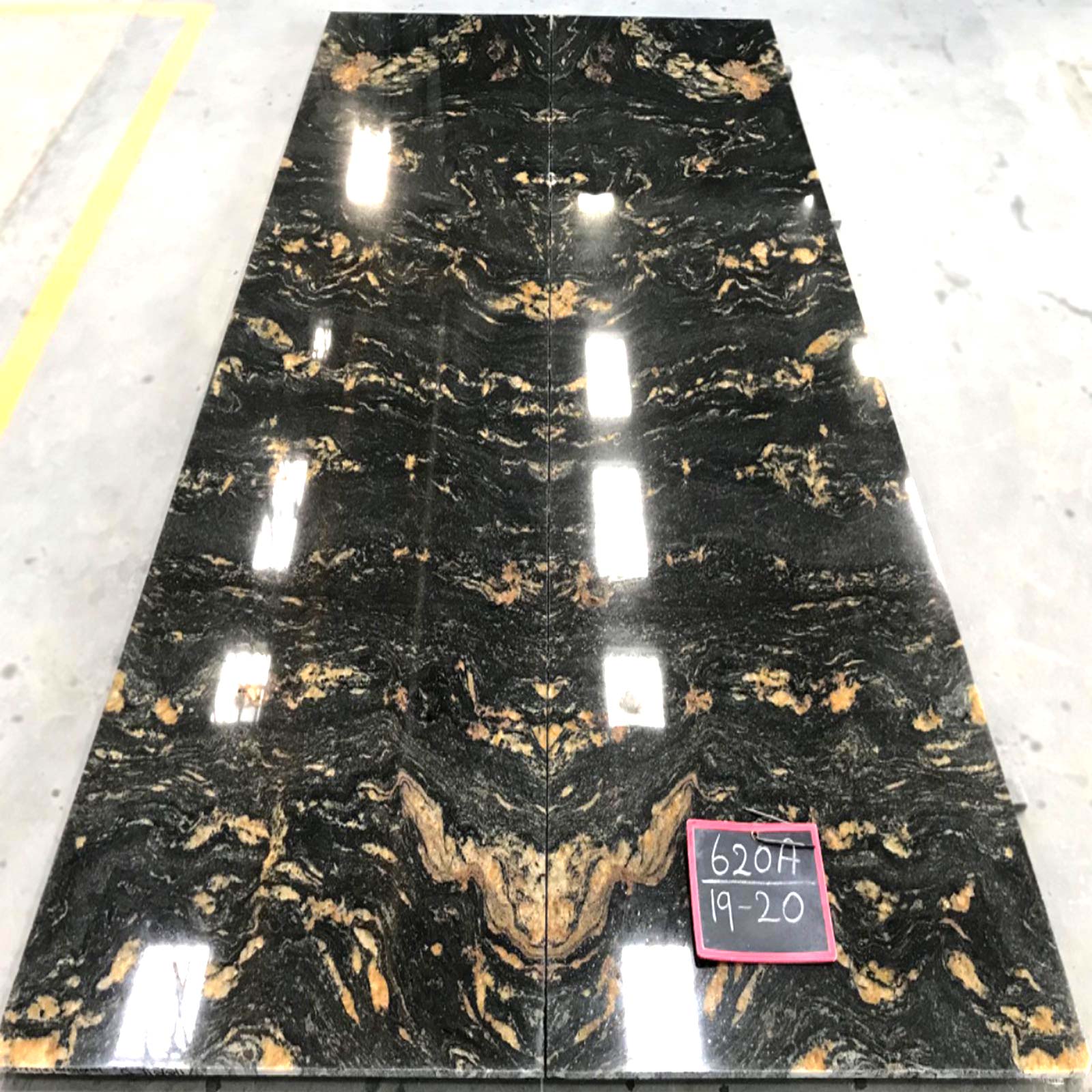 Fusion gold granite cutter slab