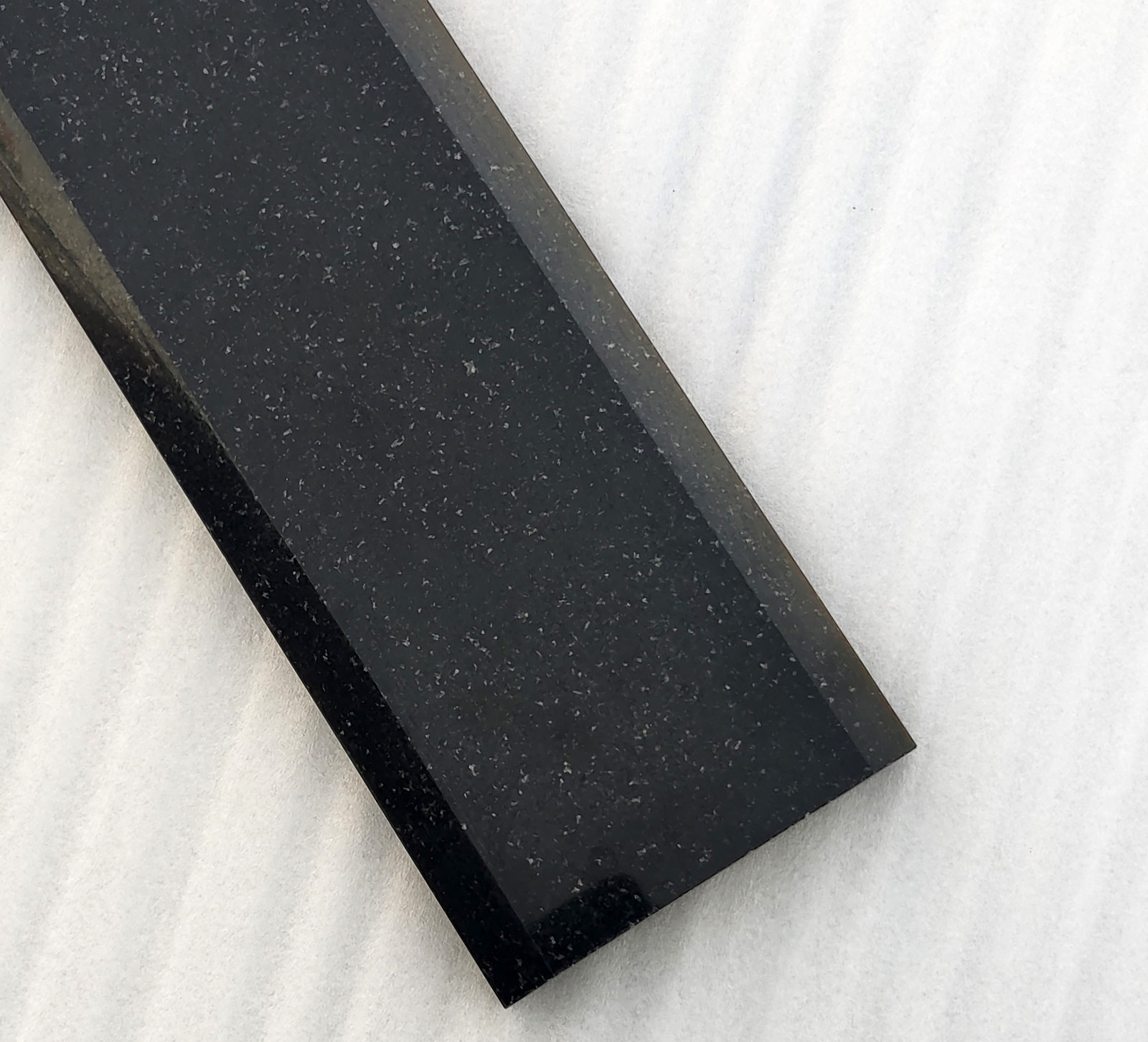 ABS black granite half inch bevel polished