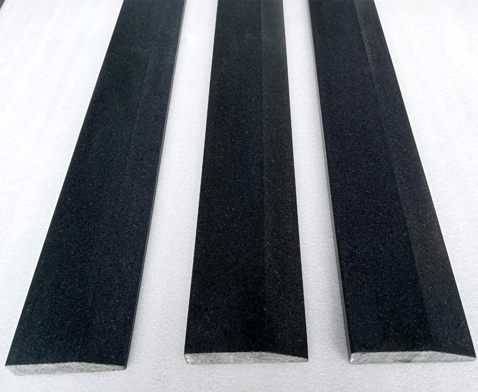 Absolute black granite hollywood single honed threshold