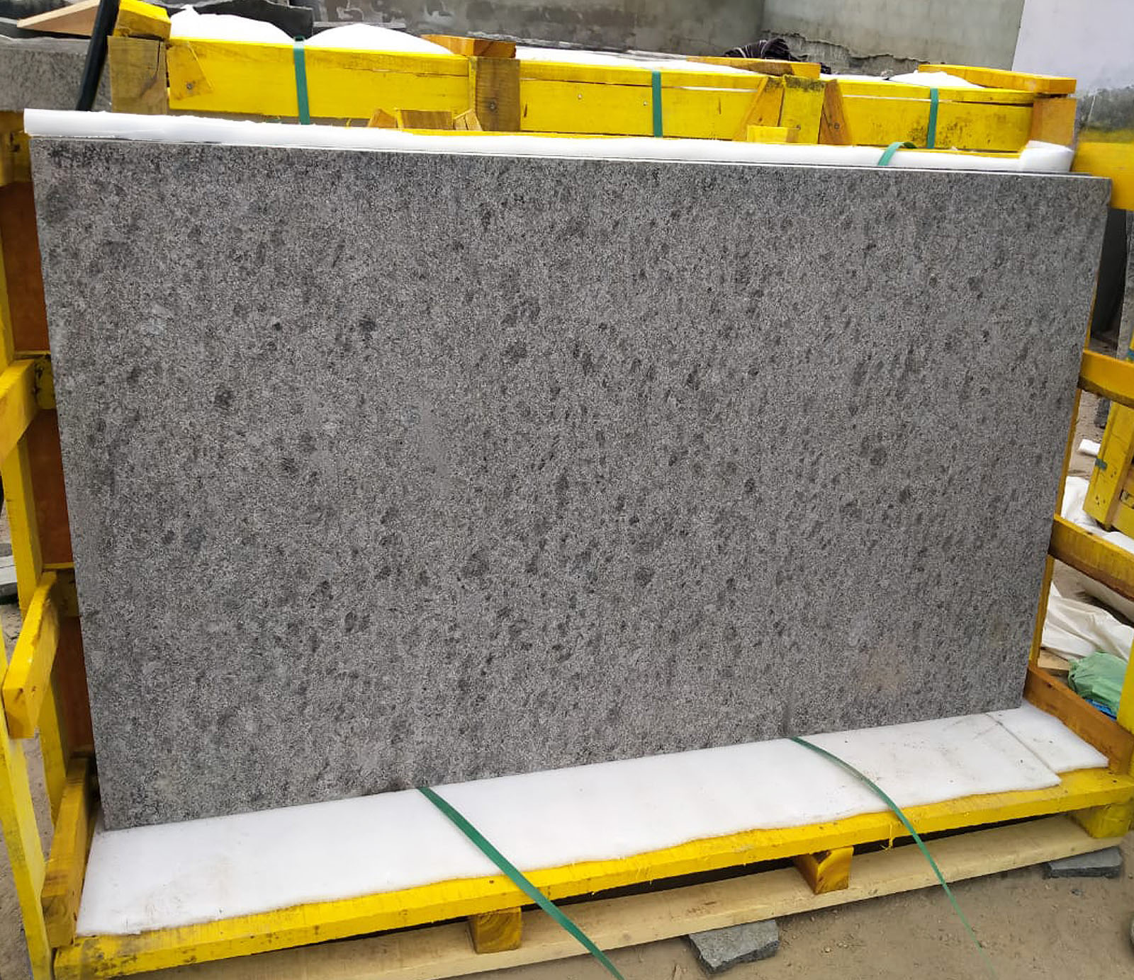 Steel grey granite treads