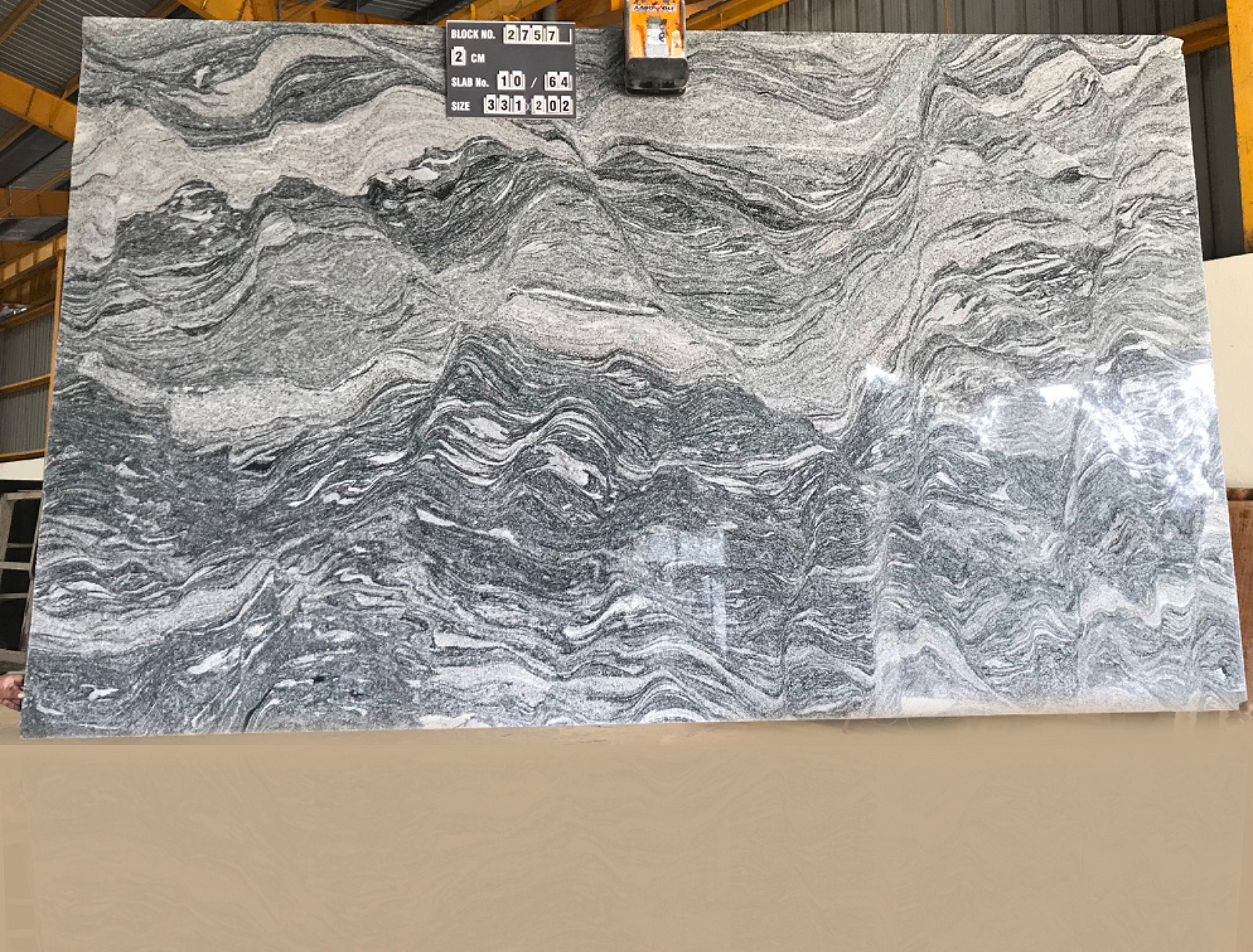 Kuppam white granite gangsaw slab