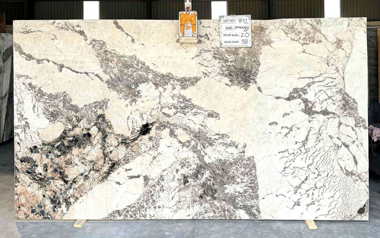 Alabaster white granite slab