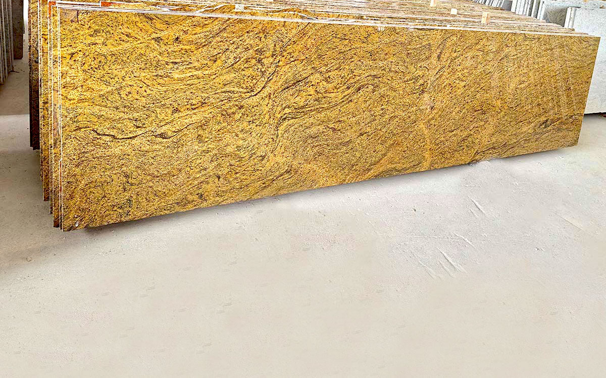 Golden oak granite cutterslab