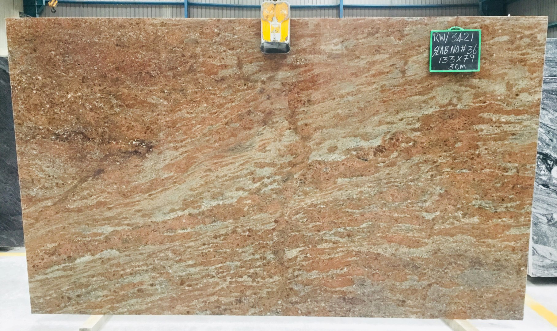 Rose wood granite slab