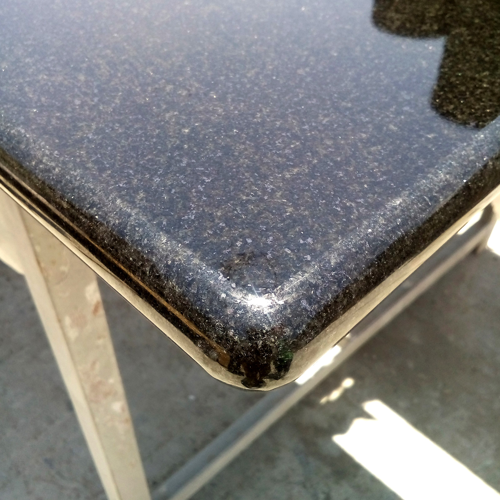 Absolute black granite counter top round corner edge