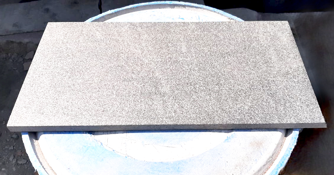 Absolute black granite flamed finish tile