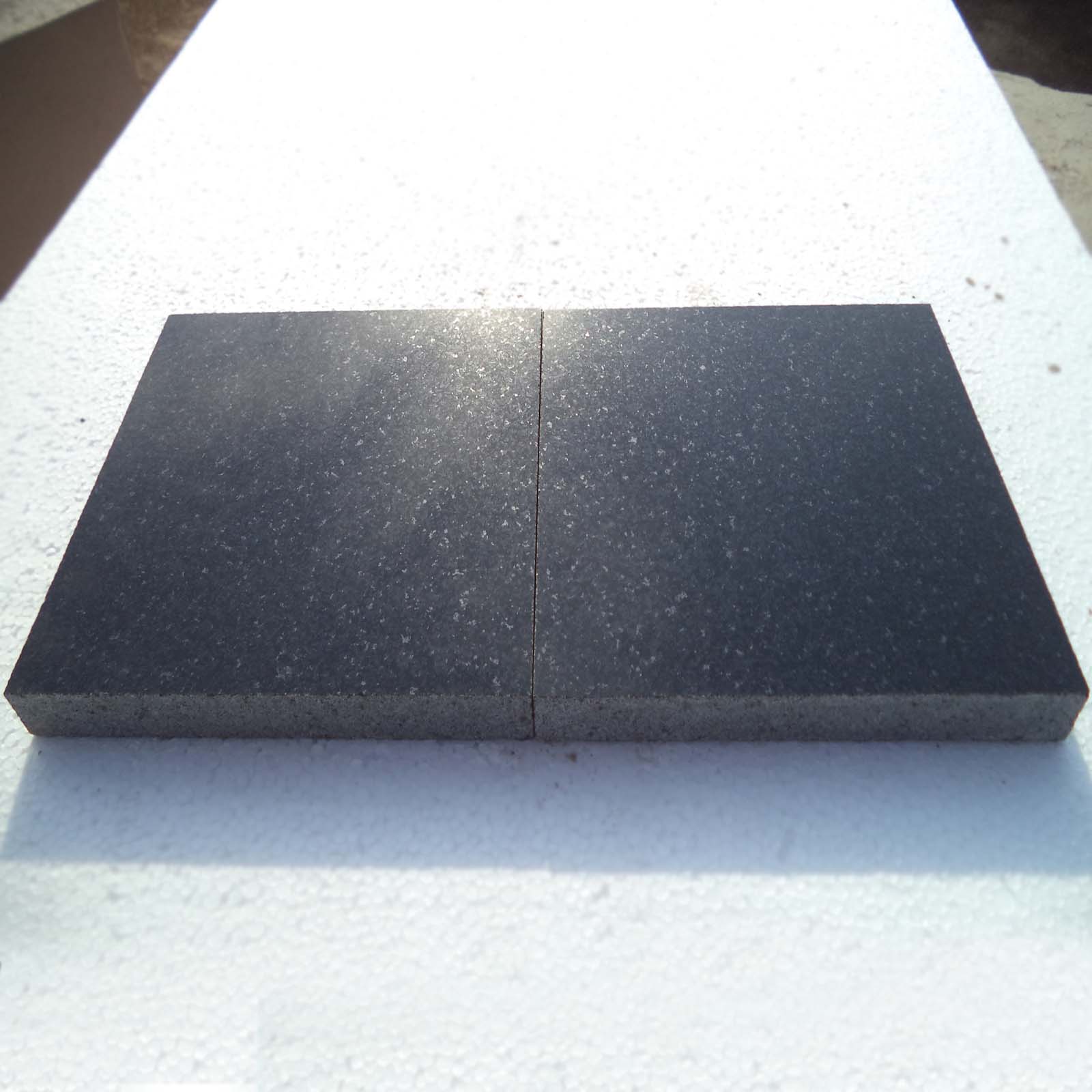 Absolute black granite honed tile