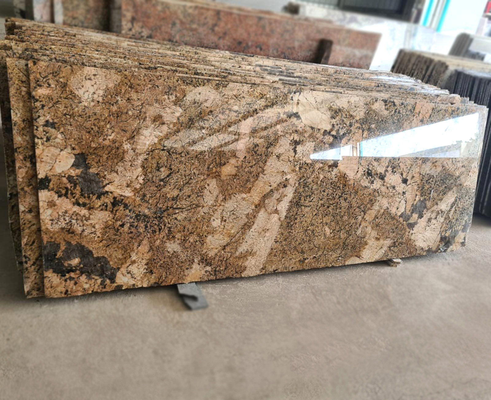 Alaska gold granite cutterslab