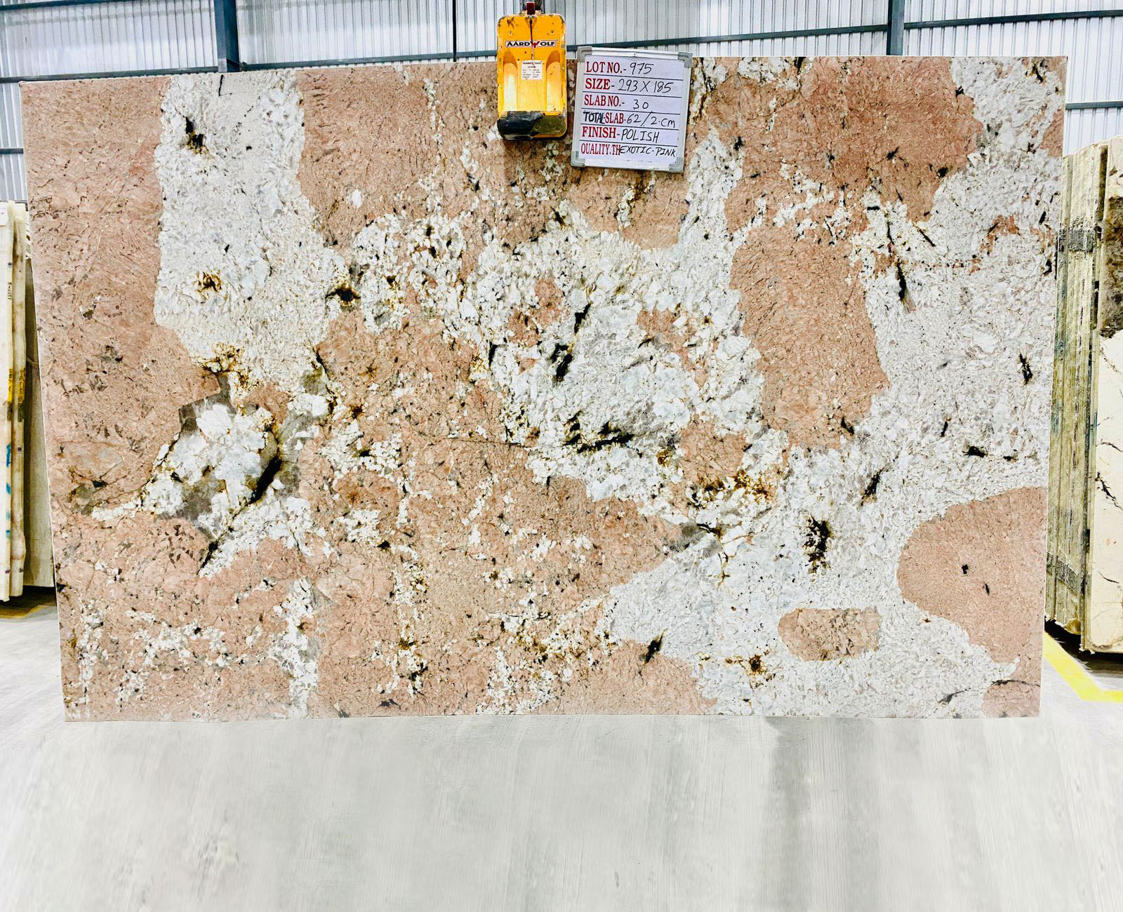 Alaska pink gangsaw slab