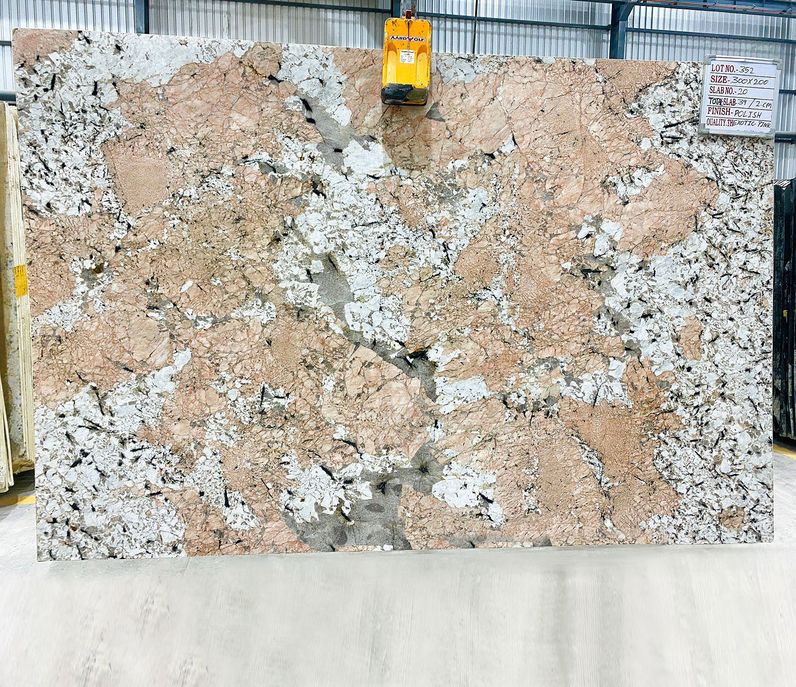 Alaska pink granite gangsaw slab