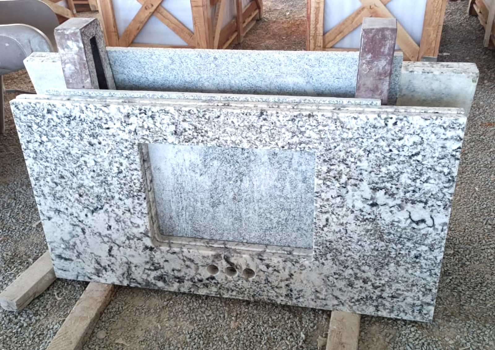 Alaska white granite vanity tops