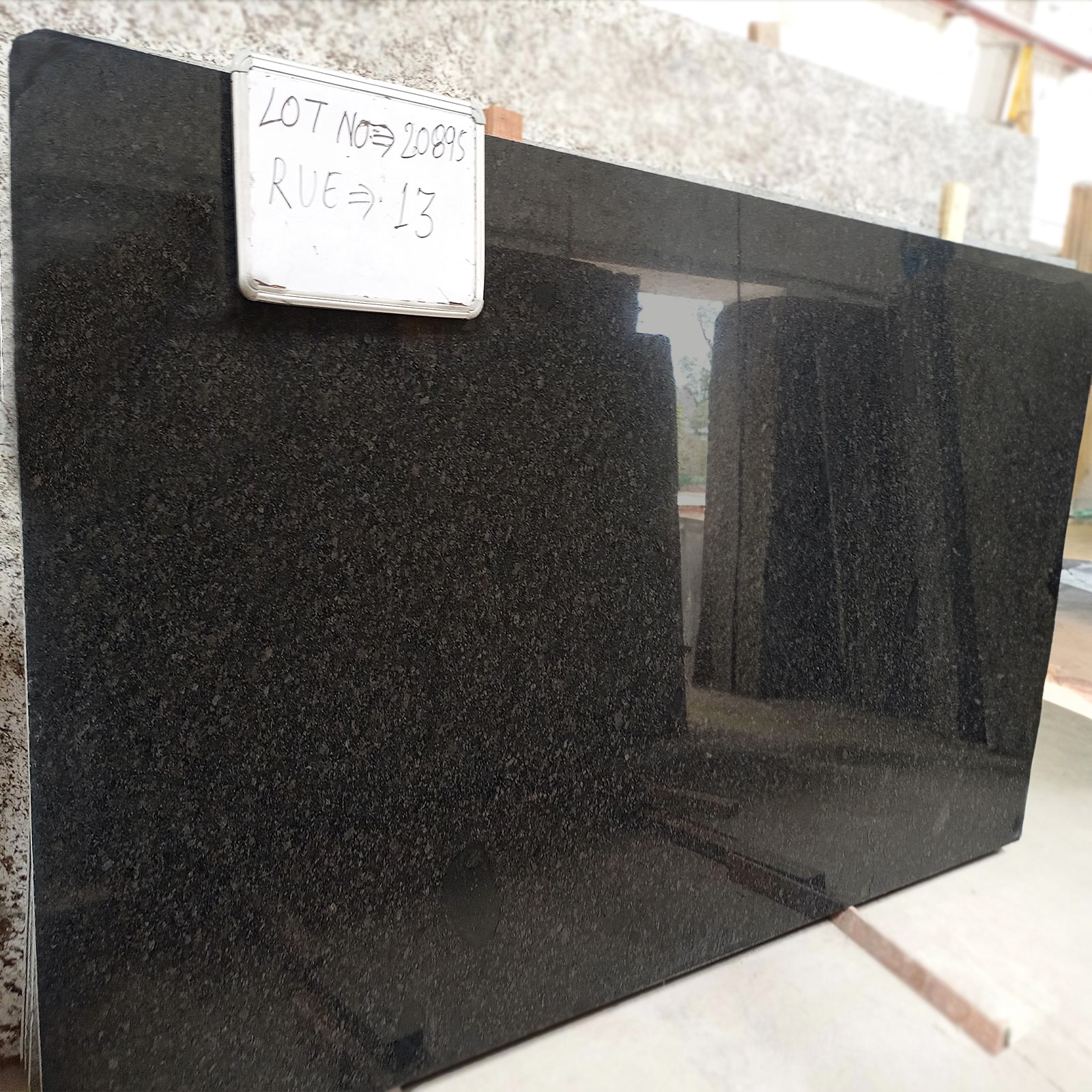 Black galaxy granite gangsaw slab