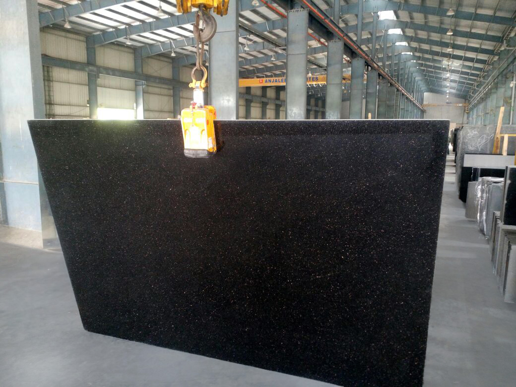 Black galaxy gangsaw slab