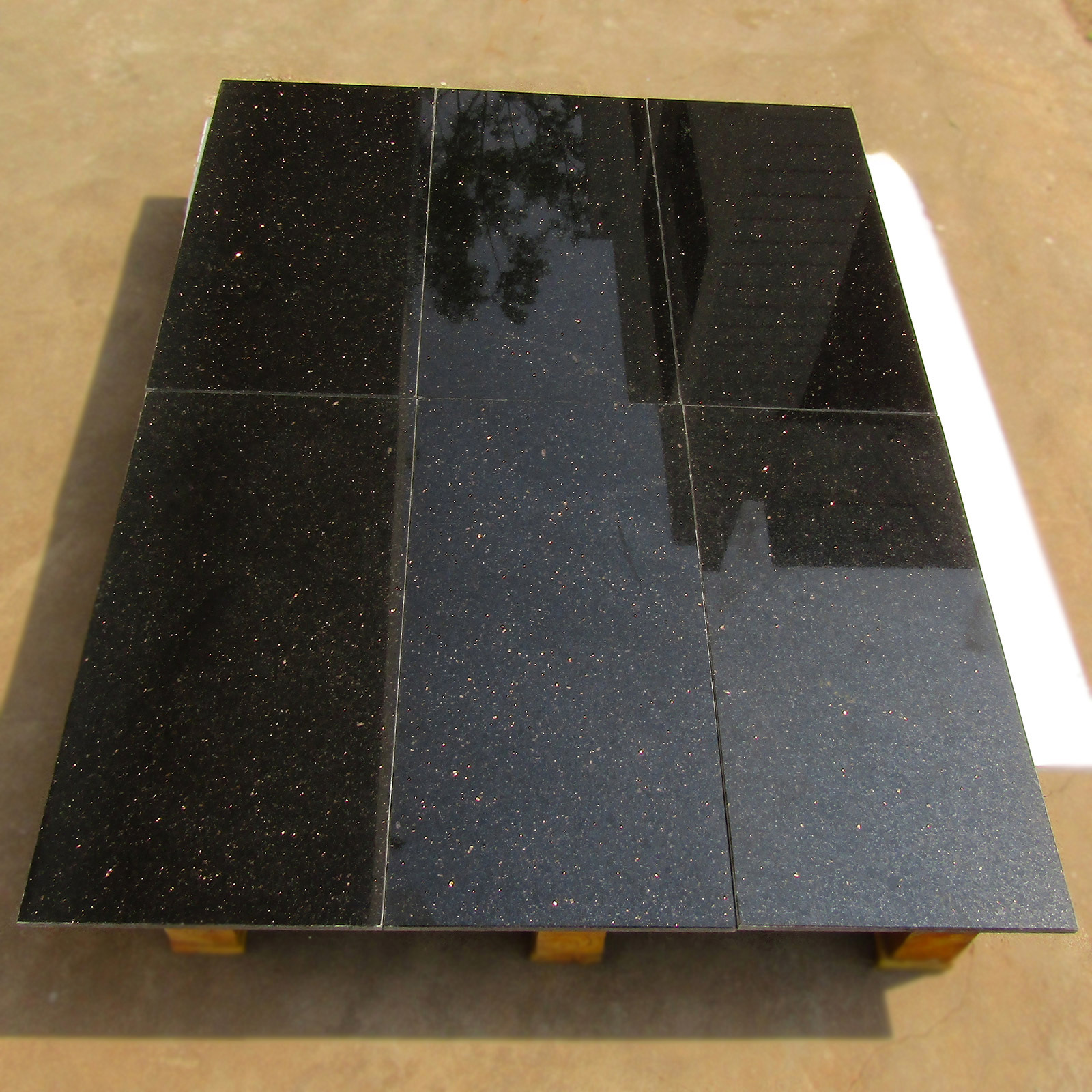 Black galaxy granite tiles