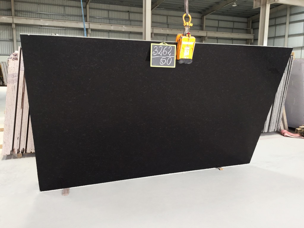 Black pearl granite slab
