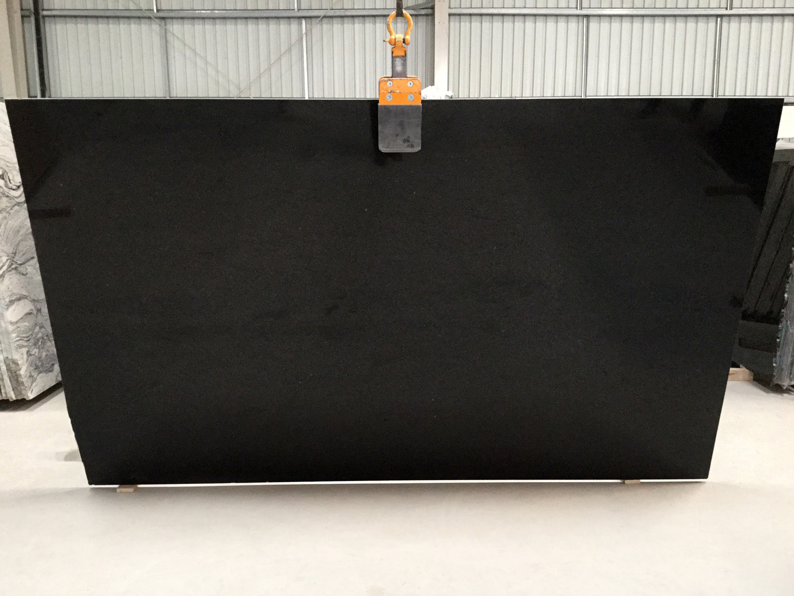 Black premium granite gangsaw slab