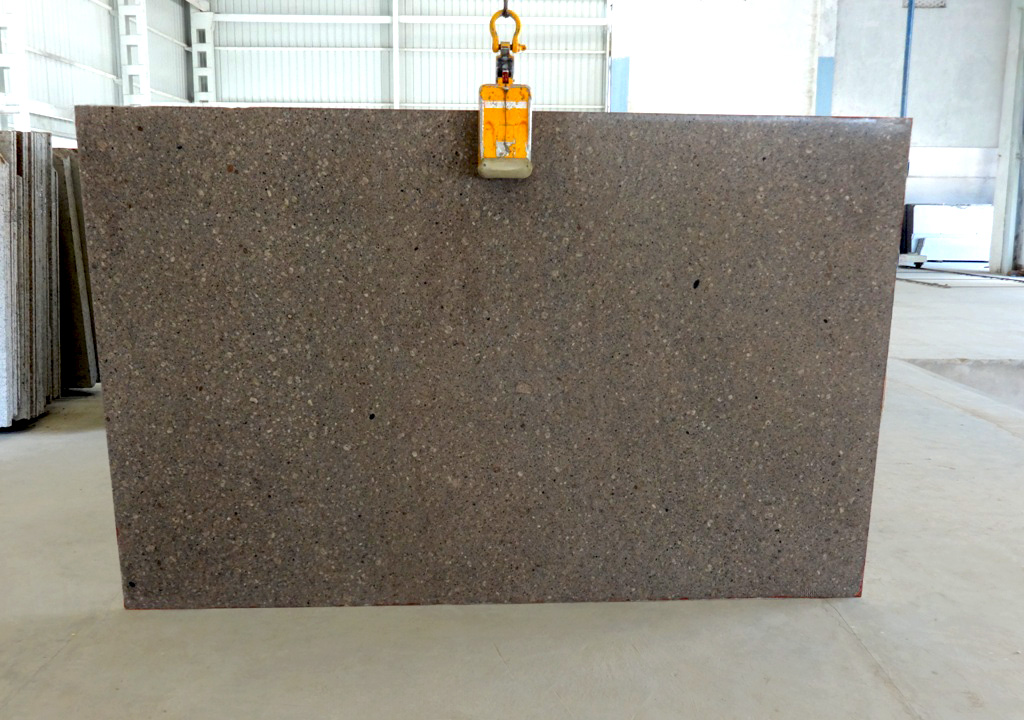 Copper silk granite slab