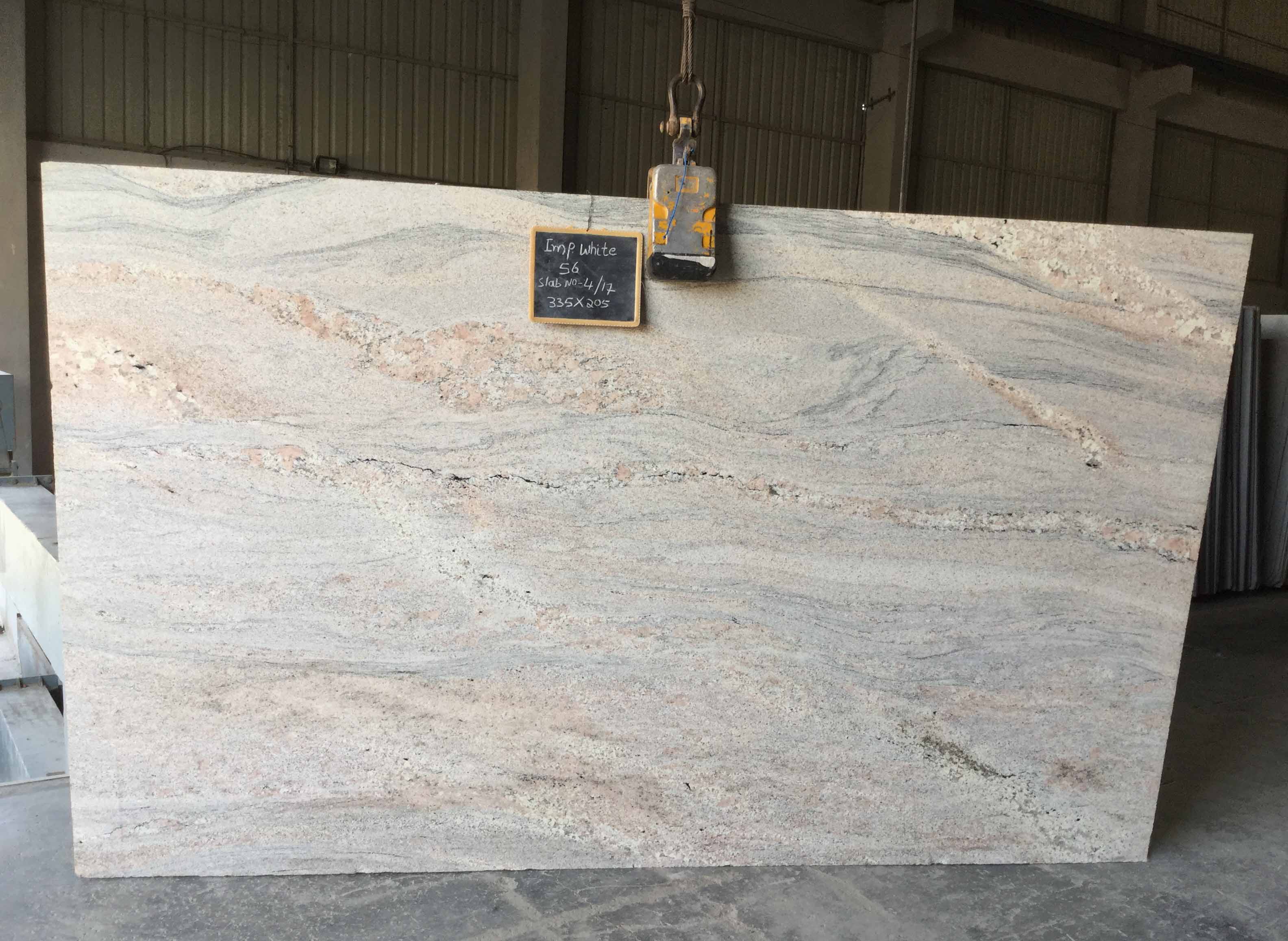 Imperial white gangsaw slab