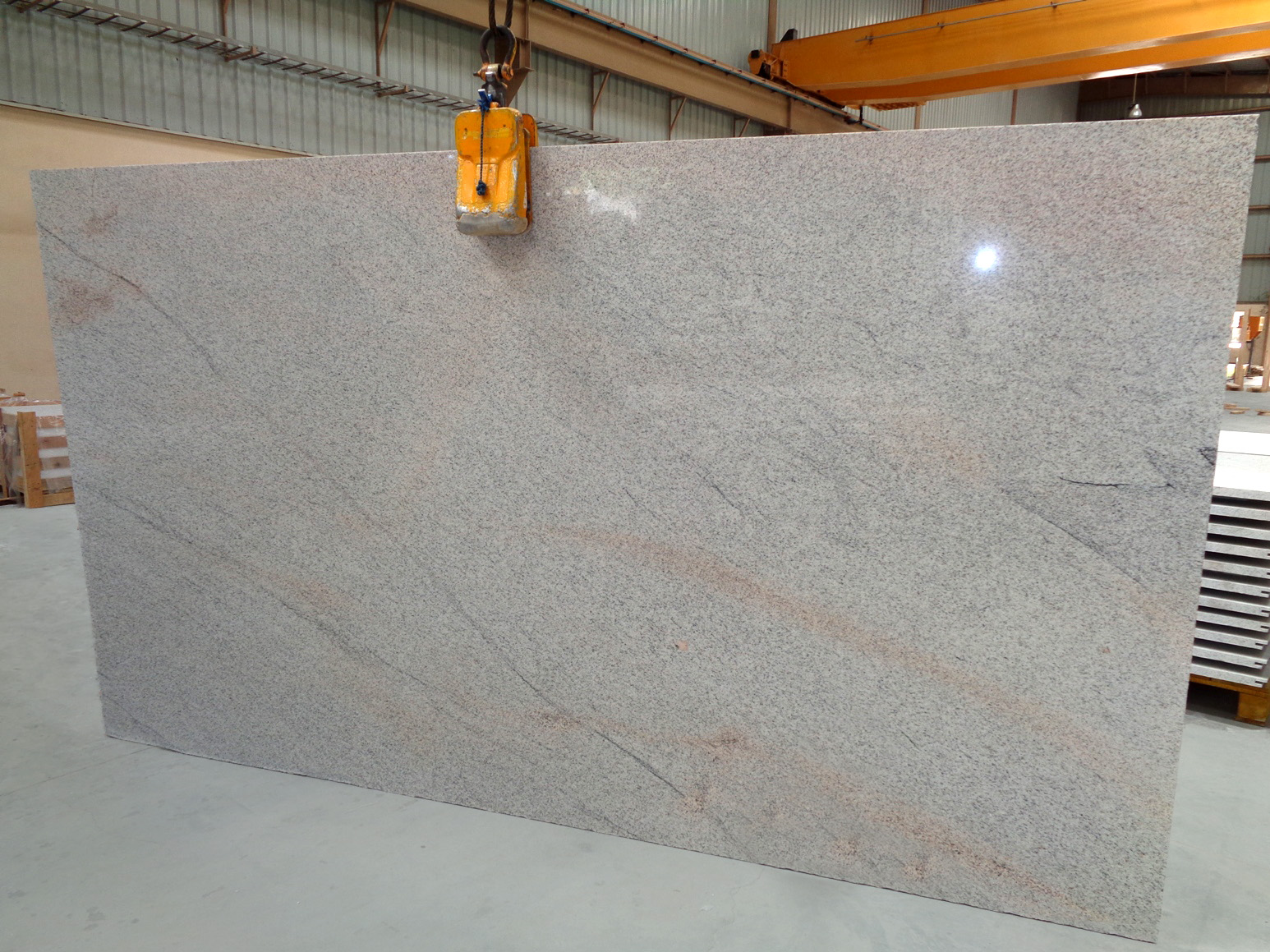Imperial white granite gangsaw slab