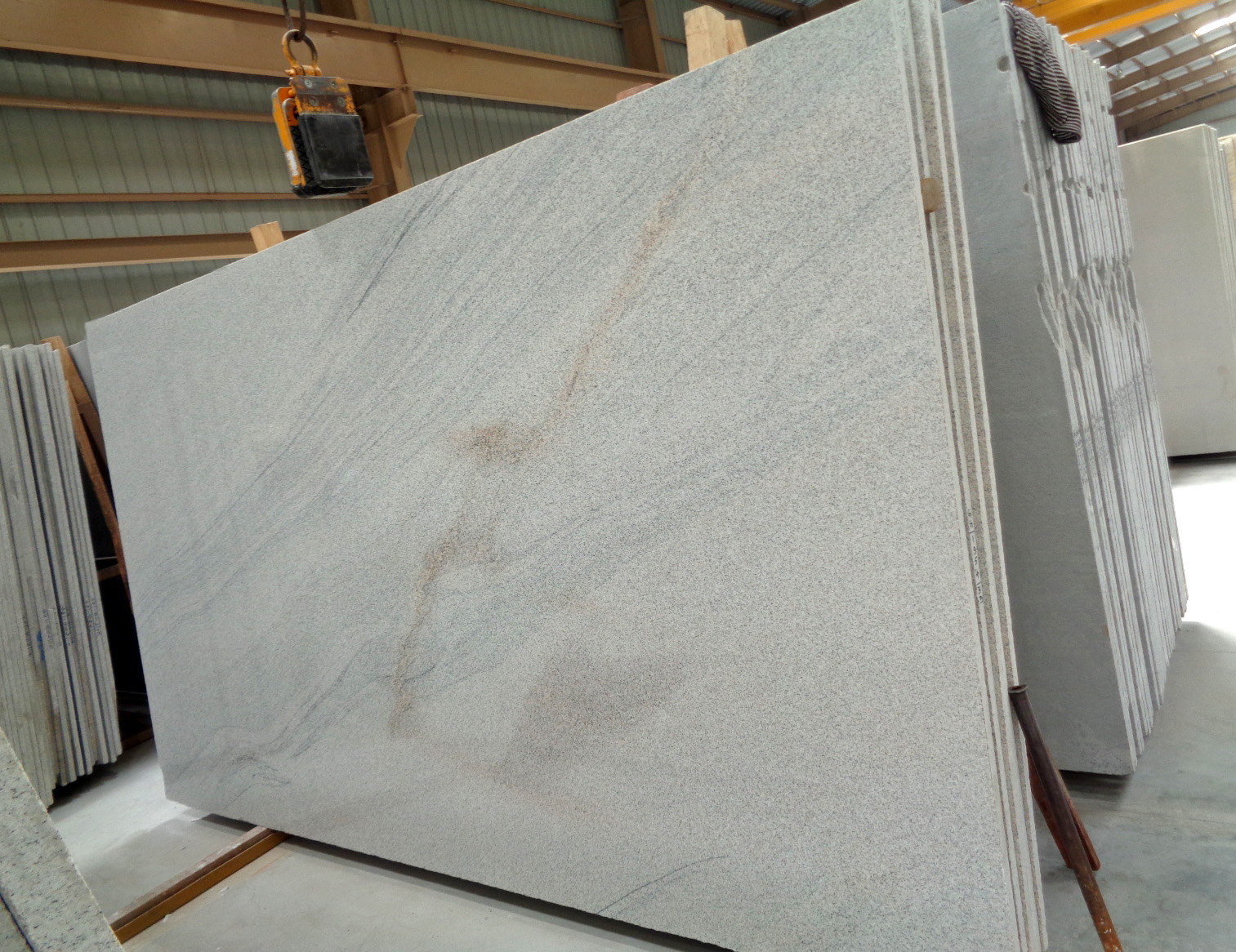 Imperial white granite slab