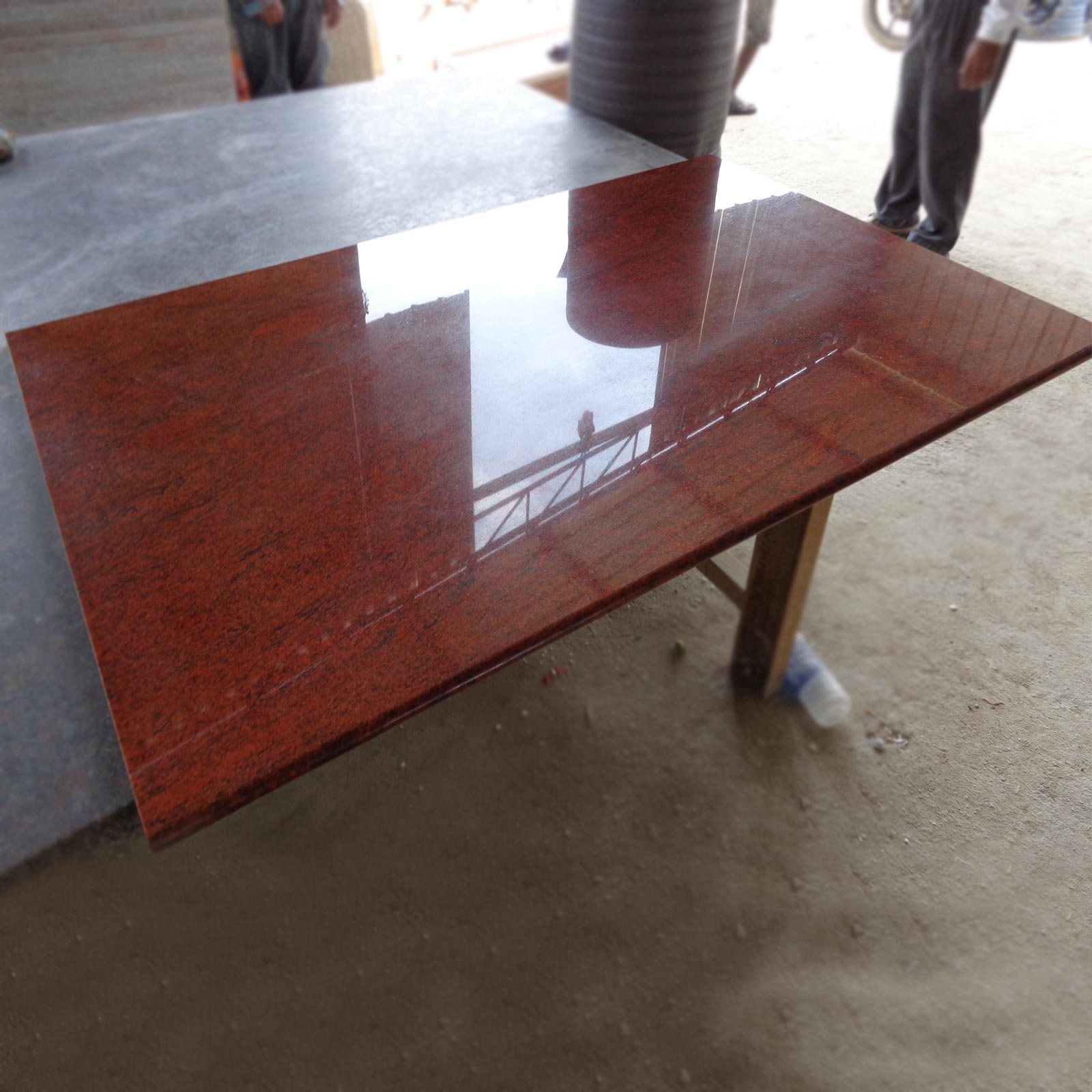 Red multicolor granite countertop