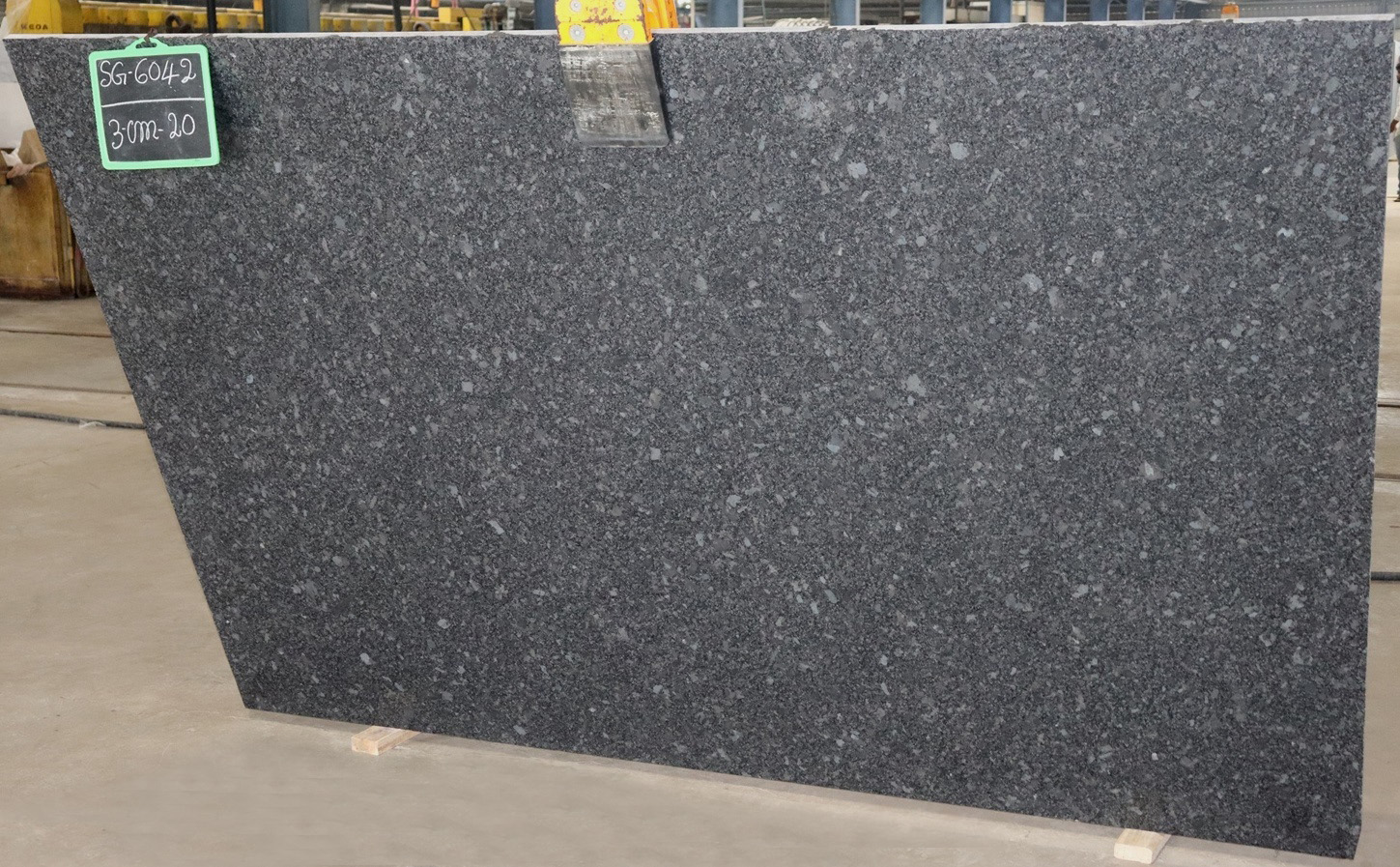 Steel grey granite gangsaw slab