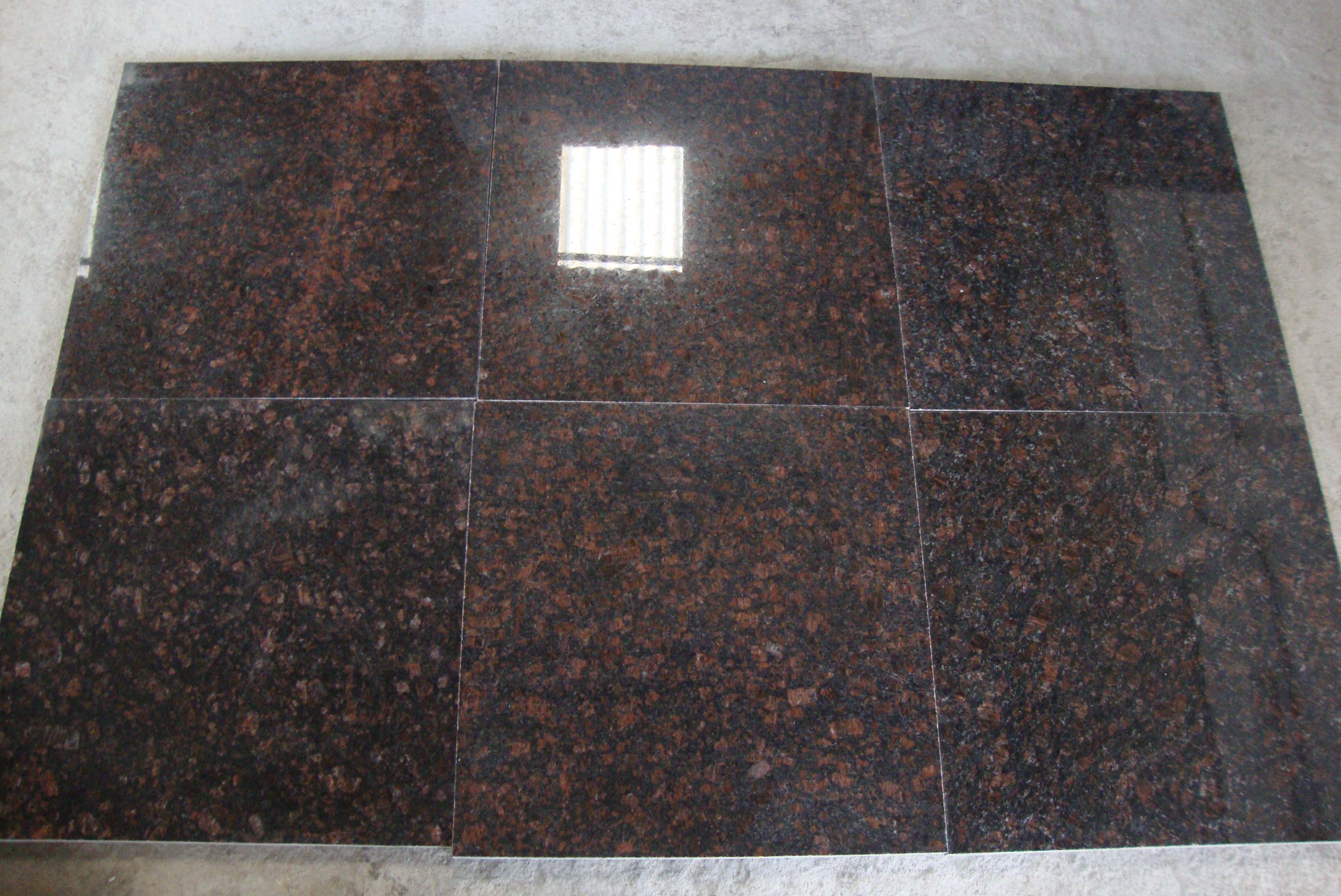 Tan brown granite tiles in polished finish
