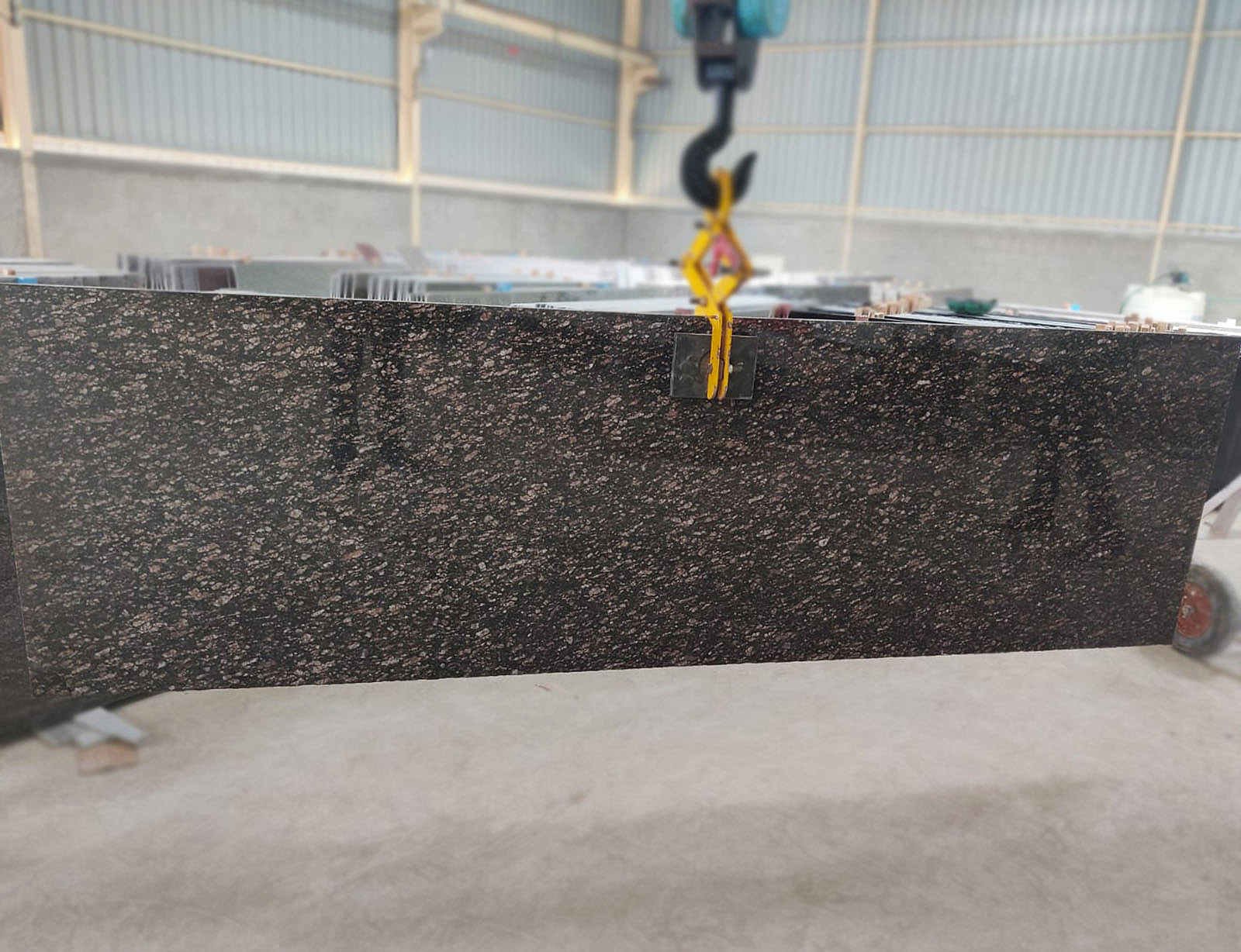 Cats eye granite cutter slab