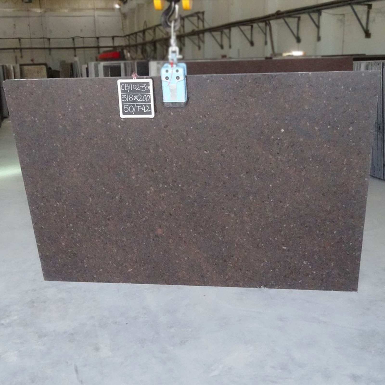 Coffee brown granite gangsaw slab