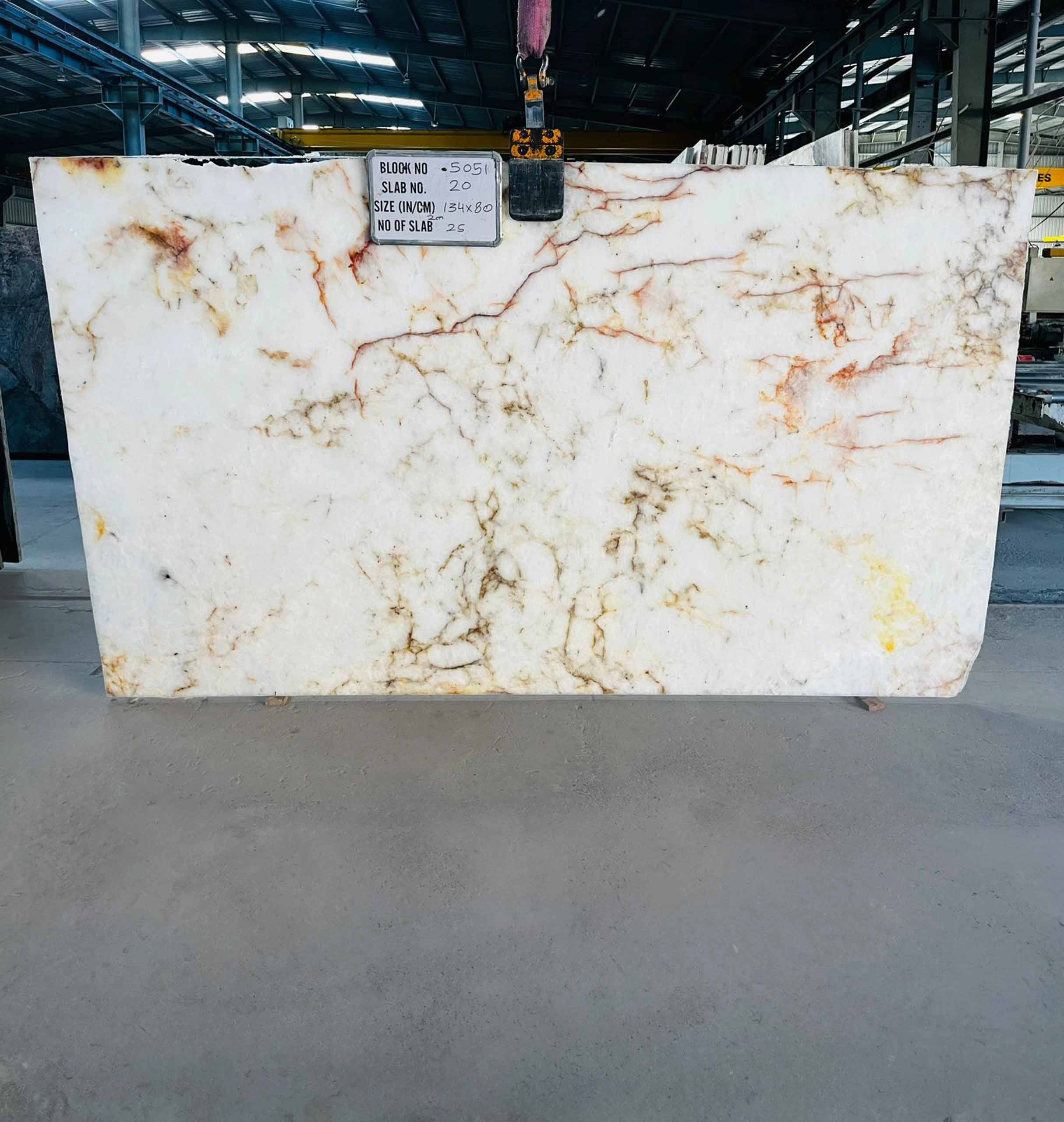 Crystallo Oro Quartzite gangsaw slab