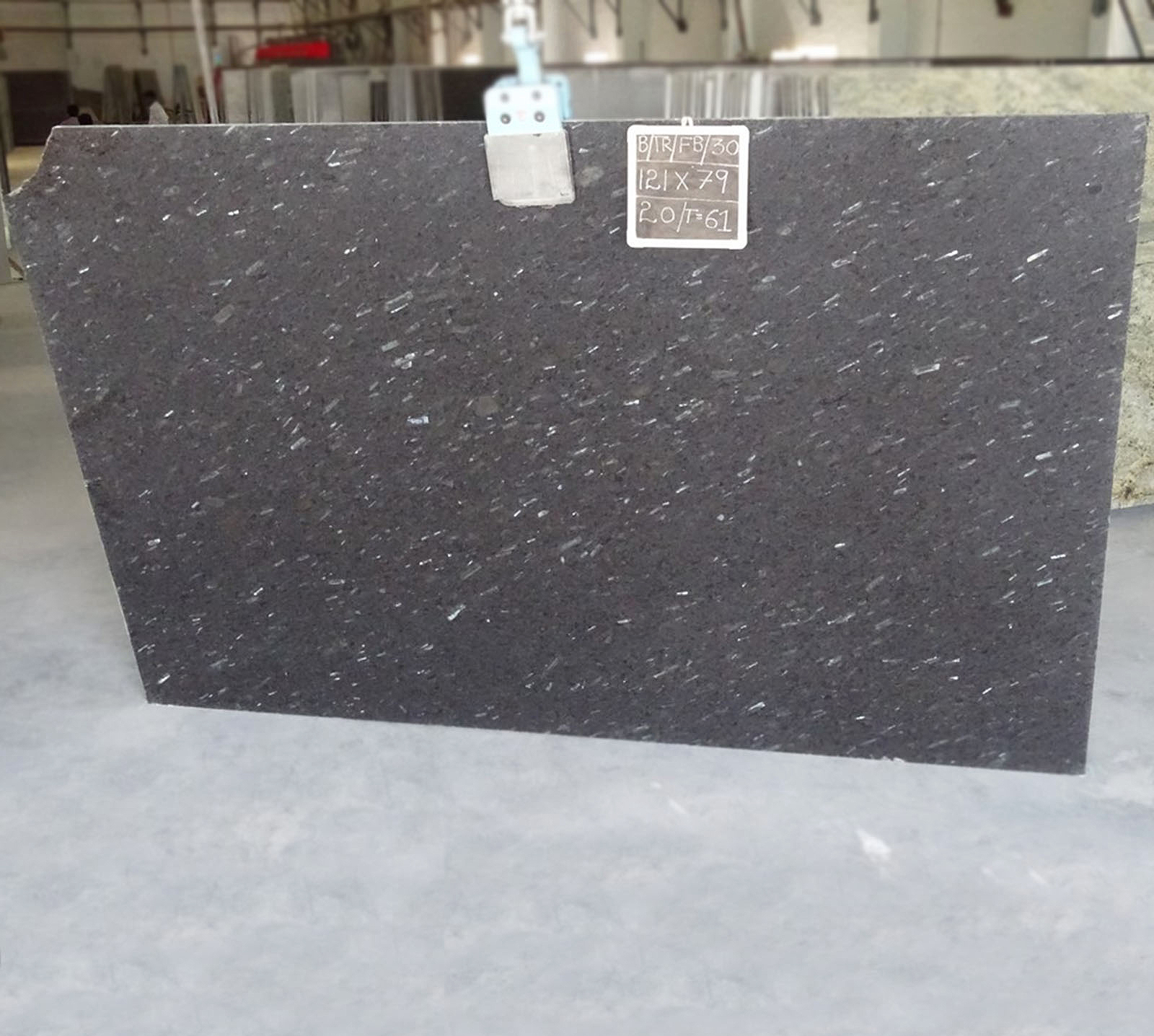 Flash blue granite gangsaw slab