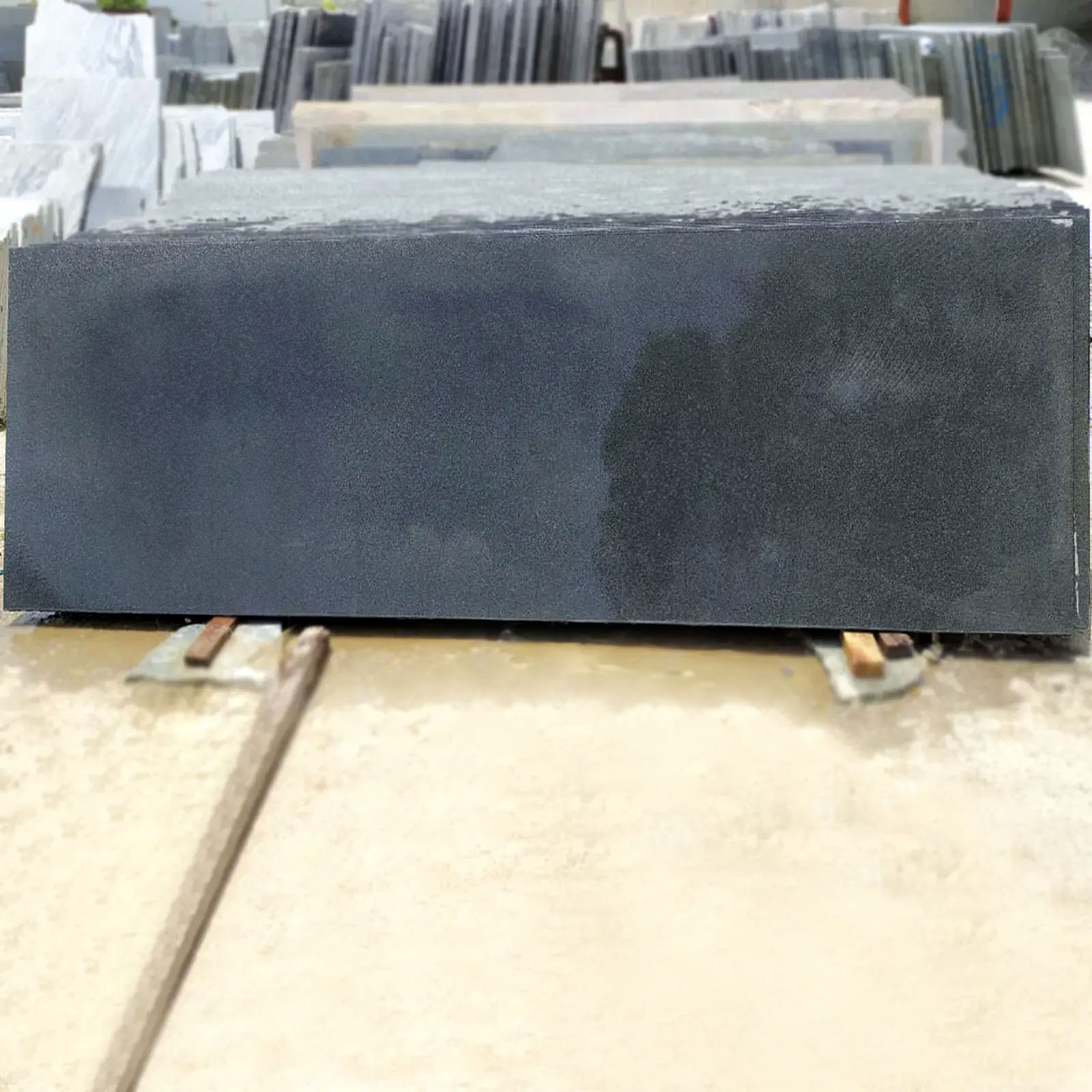 Impala black granite cutter slabs