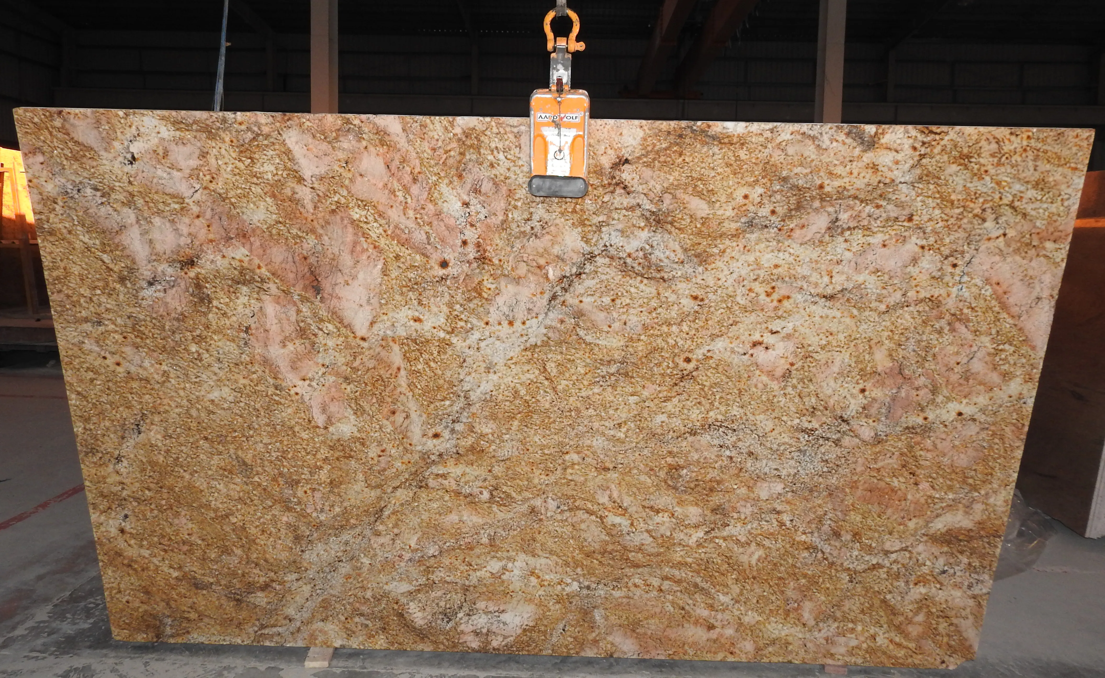 Imperial gold granite gangsaw slab