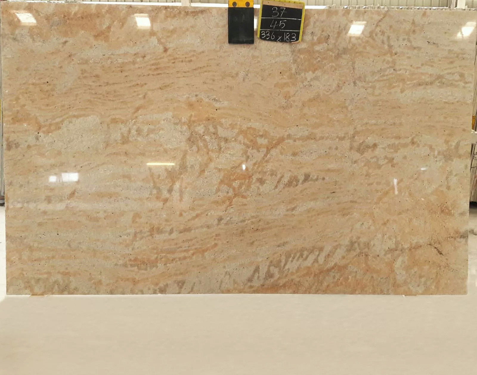 Ivory chiffon granite gangsaw slab