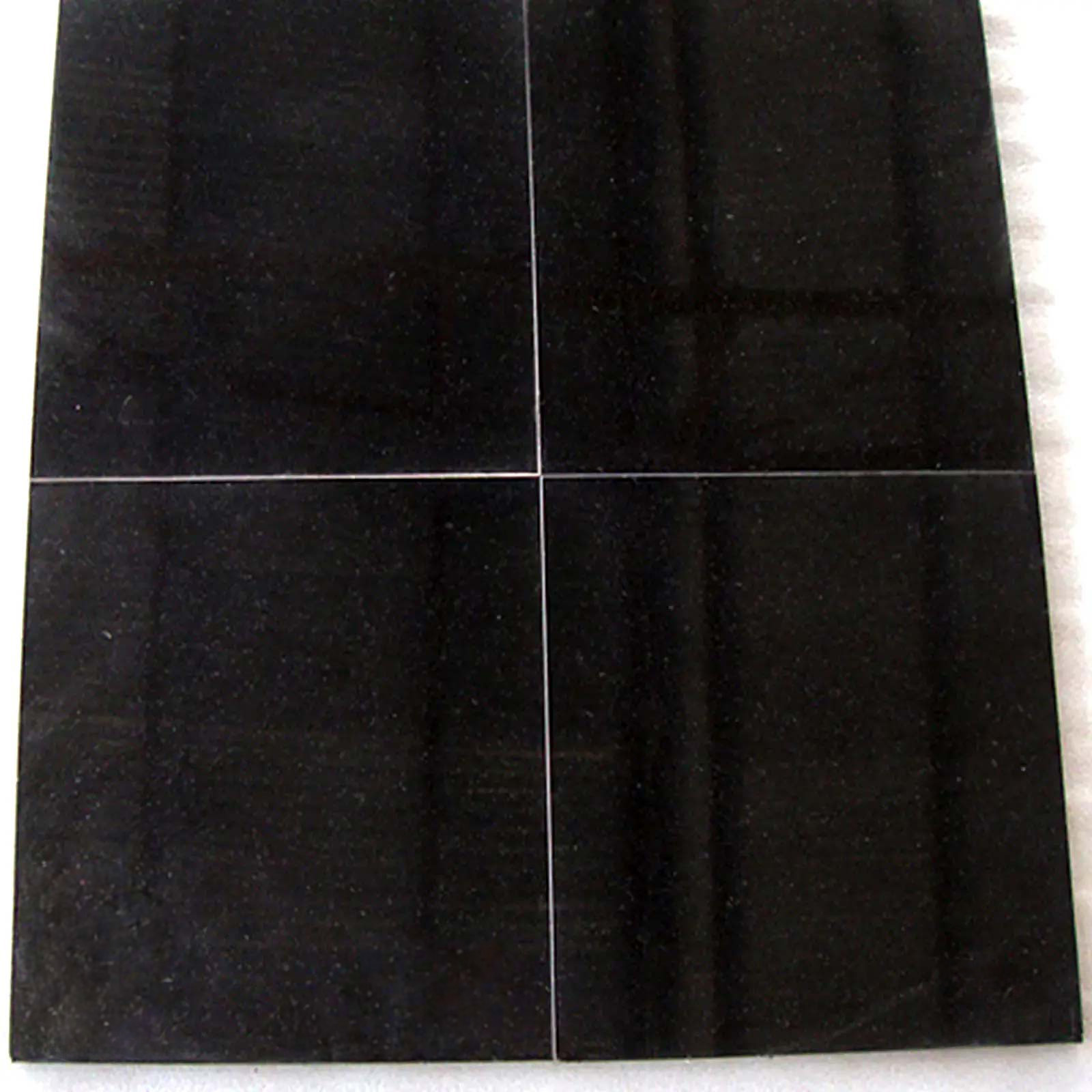 Jet black granite tiles