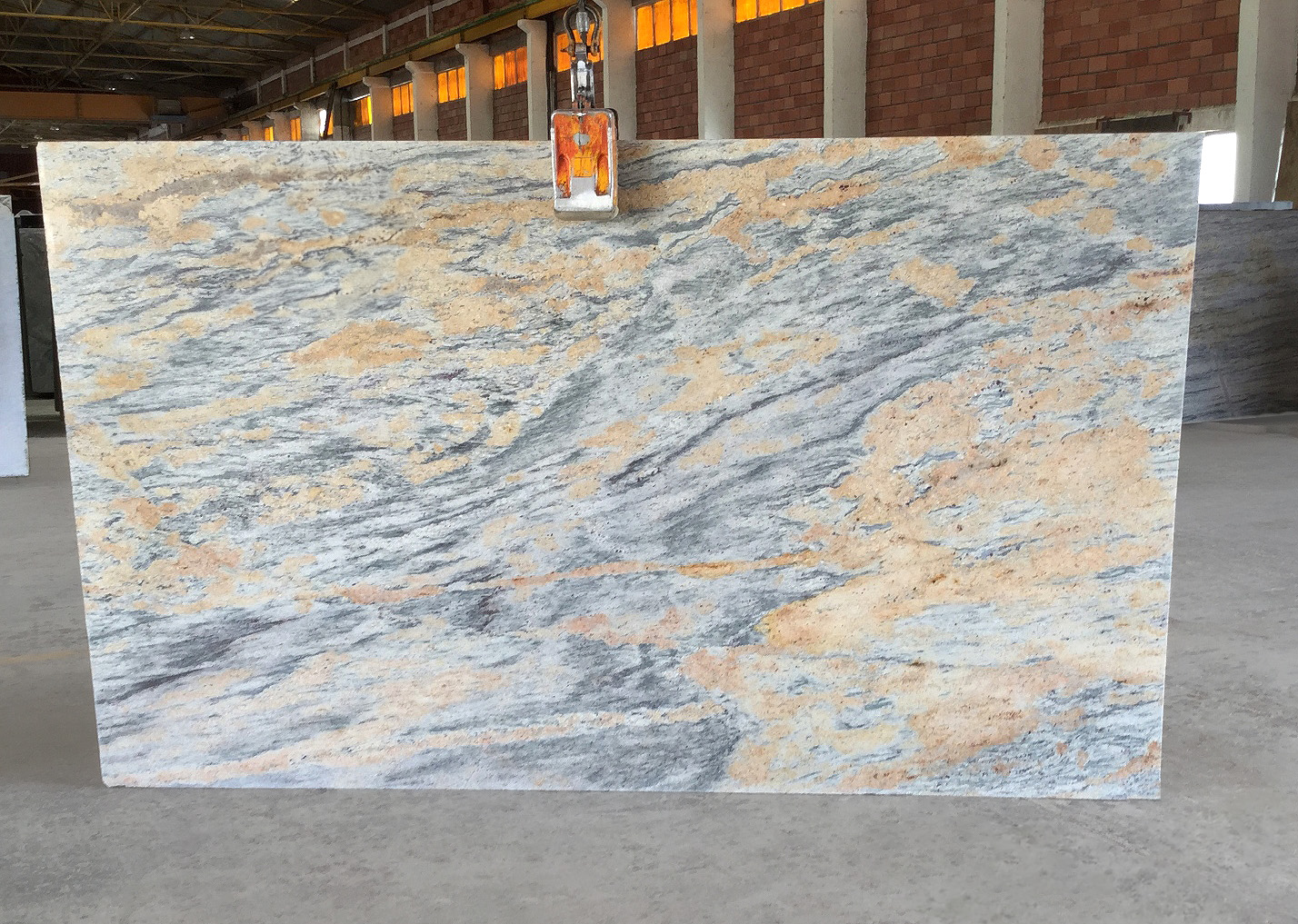 River gold granite gangsaw slab
