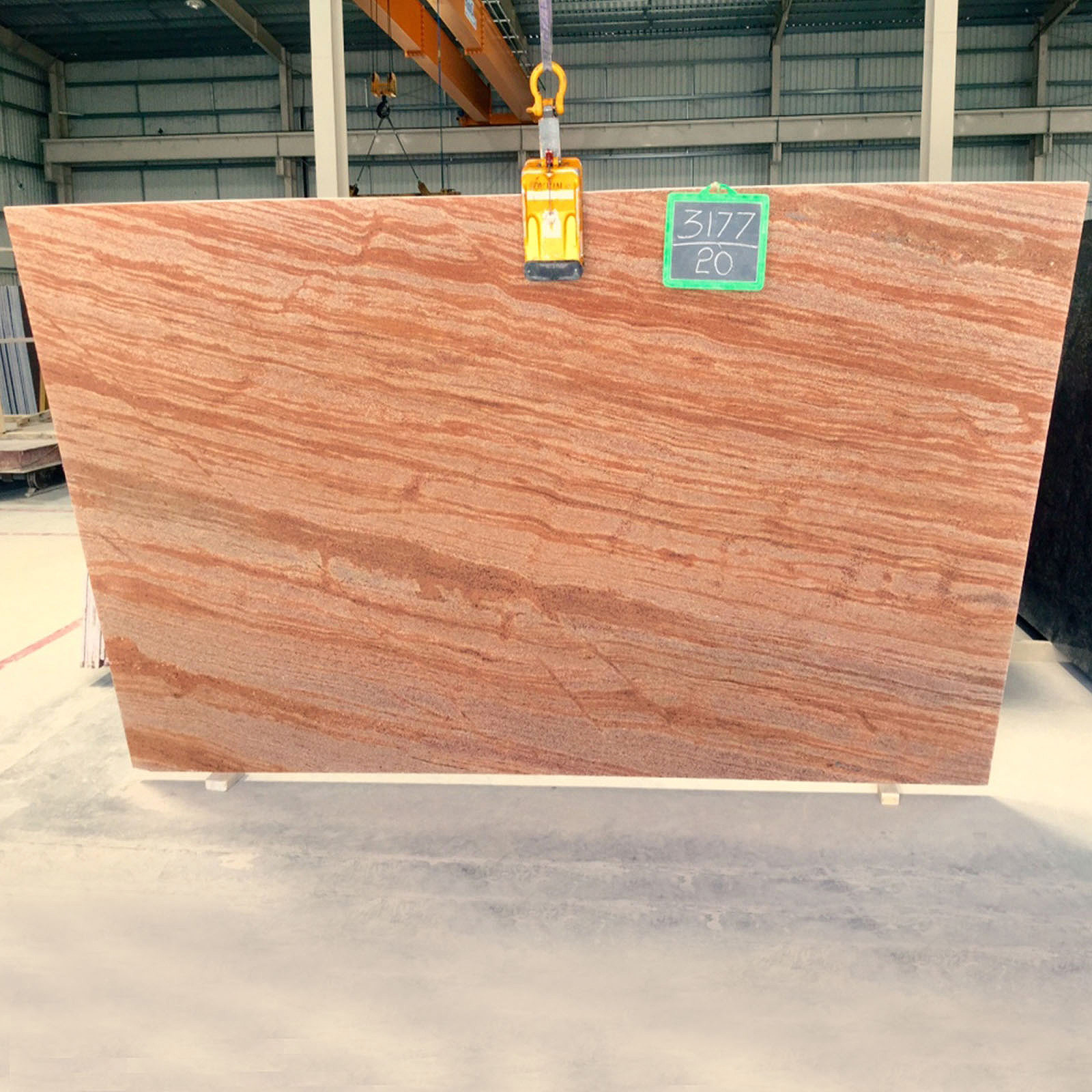 Strawberry pink granite gangsaw slab