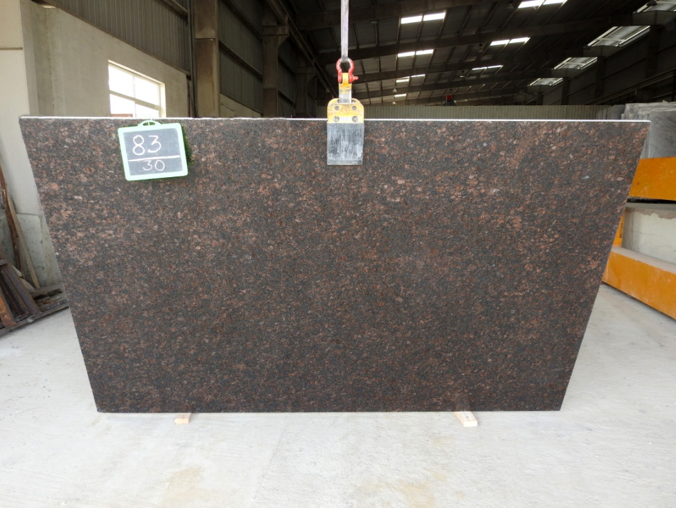 Tan brown granite gangsaw slab
