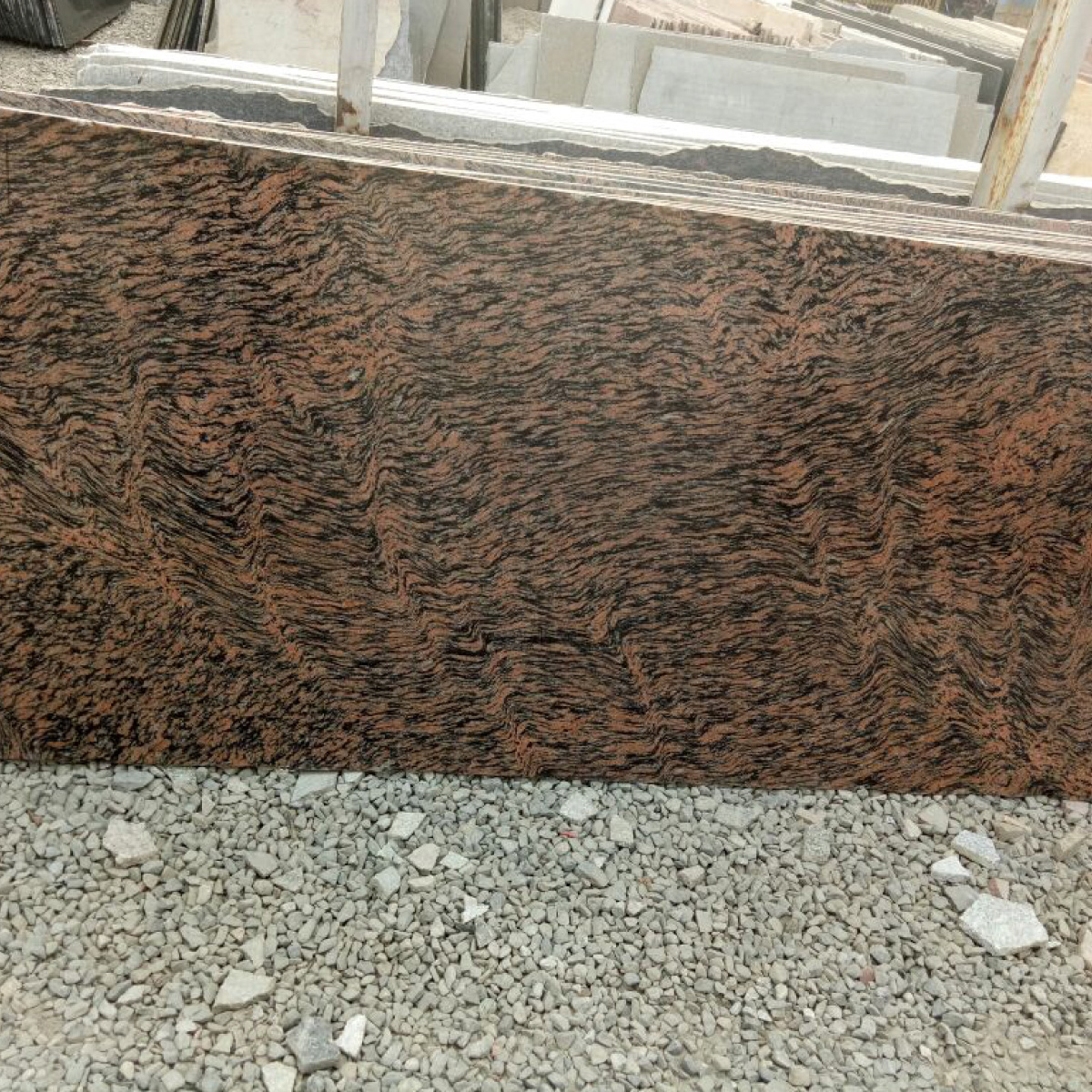 Tiger skin granite cutterslabs